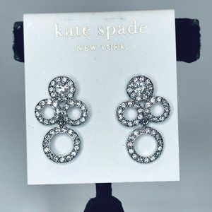 kate spade - Delicate Dots Circle Chandelier Pavé Drop Earrings, NWT